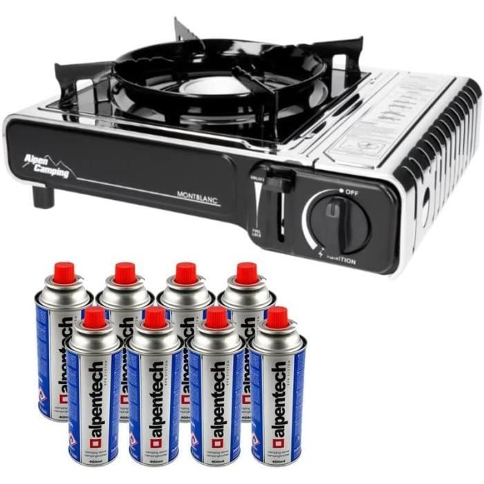 Cuisinière de Camping Extérieur Gaz + 4x Cartouches à 227g Noir | eBay