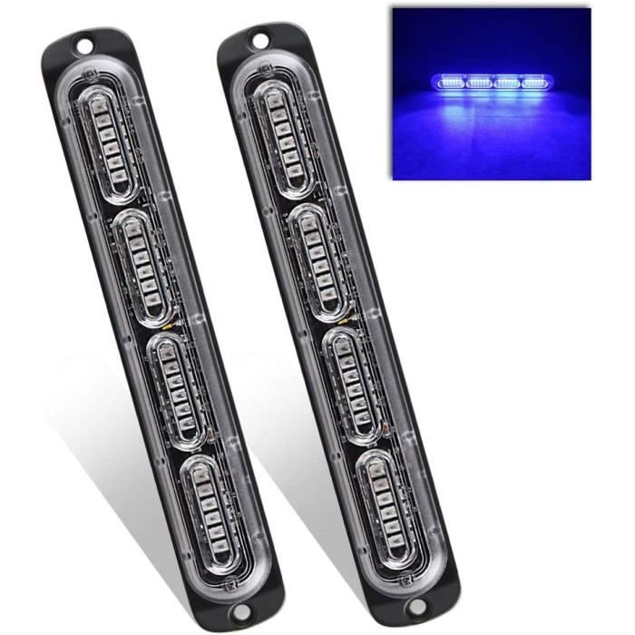 Lot De 8 Feux Stroboscopiques LED PKINGLAKE – Ultra Mince, Vert/Ambre – Synchronisés