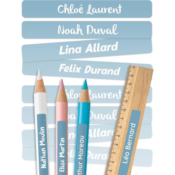 Étiquettes Autocollantes Personnalisables Pour école – Lot 50 Pièces, Imperméables, Lavables (melu Kids)