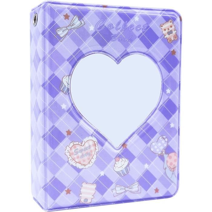 Raguso 64 Poches 3 Pouces Mini Album Photo Album Photo Livre Pour Fujifilm7s /8/25/50s/90 étui De Rangement Pour Enfants Adultes(Bleu