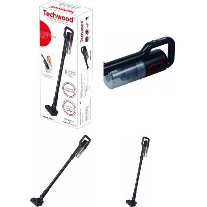 Aspirateur balai Sans Fil 22,2V Brosse Motorisée 120W avec lumière et 1 Support