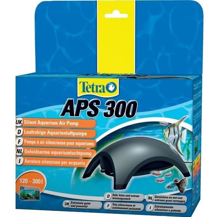 Pompe à air pour aquarium - TETRA - APS 300 - Aquariophilie - Oxygénation optimale de l’eau - Pompe très silencieuse Pompe à air pour aquarium - TETRA - APS 300 - Aquariophilie - Oxygénation optimale de l’eau - Pompe très silencieuse
