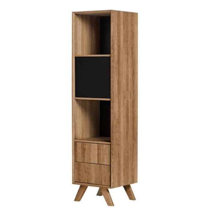 Colonne De Rangement Bois Noir Nadia L 41 X L 40 X H 162