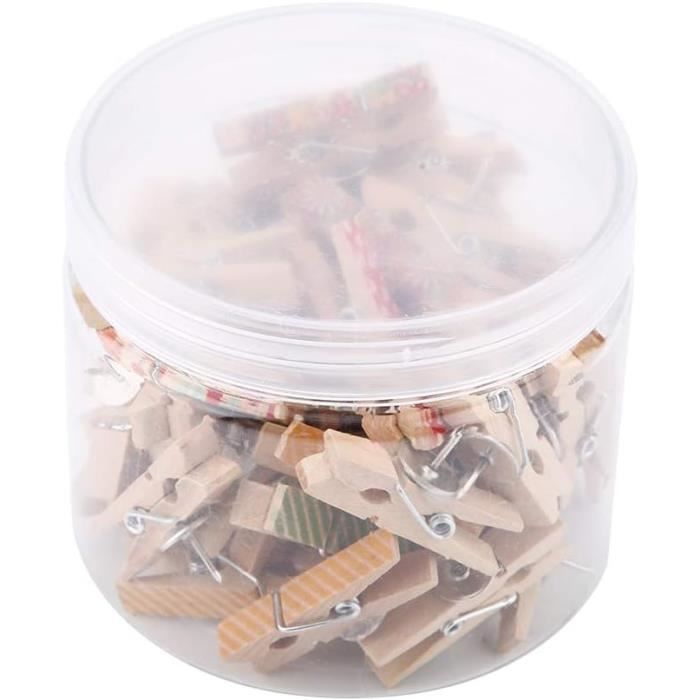 Lot De Mini Pinces à Linge En Bois Teinté Bronze - Longueur 25 Mm - Pour Scrapbooking, Décoration Mariage, Bricolage, Décoration Rustique - 4
