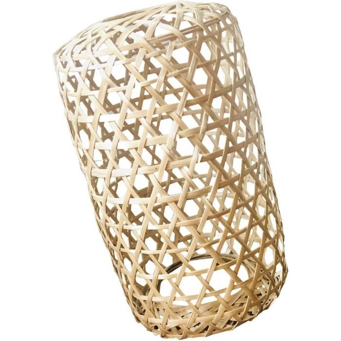 Abat-jour Rotin Tressé Pour Lampe De Table - Douille E27/E14, Installation Facile, Déco Salon Chambre - 10