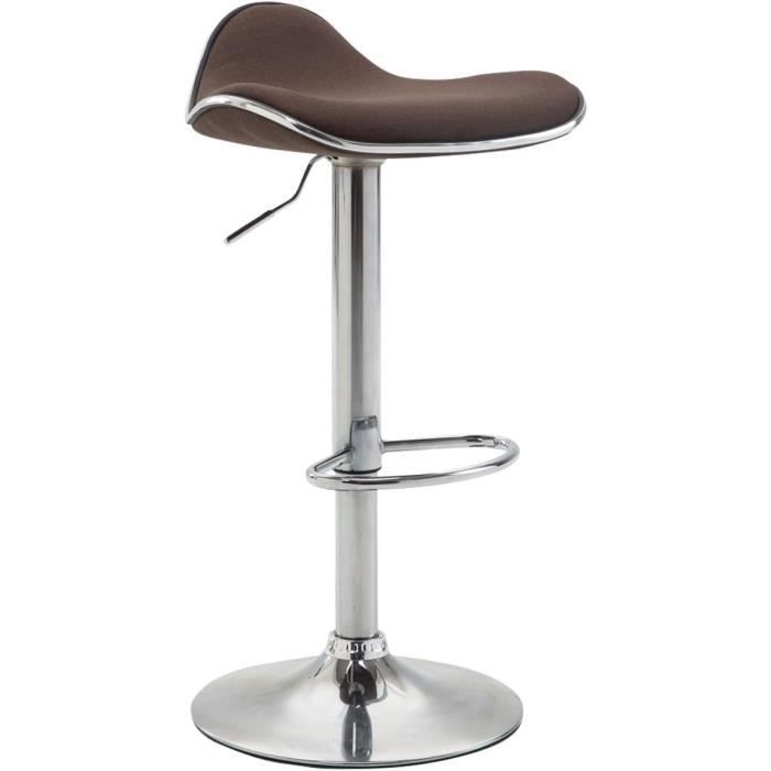 Tabouret De Bar Jamie – Velours Et Métal, Hauteur Réglable, Pied Trompette