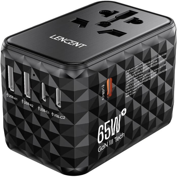 Adaptateur De Voyage Universel MyTravelPal Avec Prise USB-C - Pour Le Monde Entier - Neuf