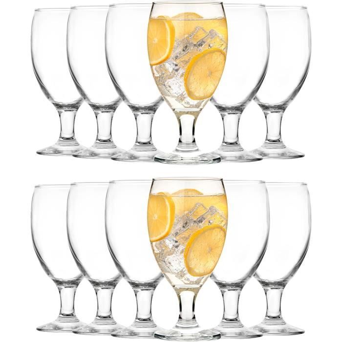 12 Verres à Jux 310 Ml - Verres Polyvalents Pour Cocktails, Eau, Whisky, Lave-Vaisselle