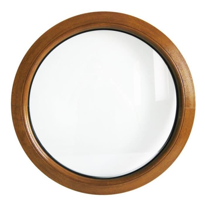 diverses couleurs au choix VEKA Fenêtre ronde fixe PVC effet bois Oeil de boeuf 