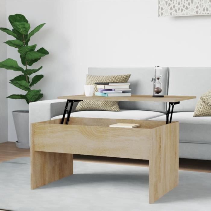 PromoTable de Salon LMT - Table basse Chêne sonoma 80x505x415 cm Bois dingénierie 182Kg