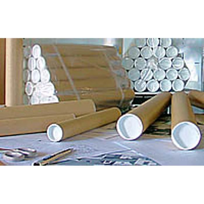 Tubes En Carton Pour Expédition - Lot De 10, 5x70 Cm, Blanc