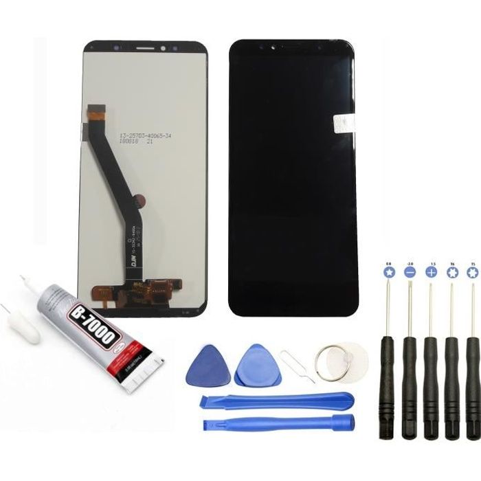 Écran LCD + Vitre Tactile + Cadre Complet Pour Huawei Honor 7A - Noir + Outils