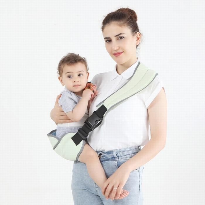 Porte-bébé portatif à une épaule pour sortir Convient aux bébés de 6 mois à 5 ans Roulement 30kg Vert