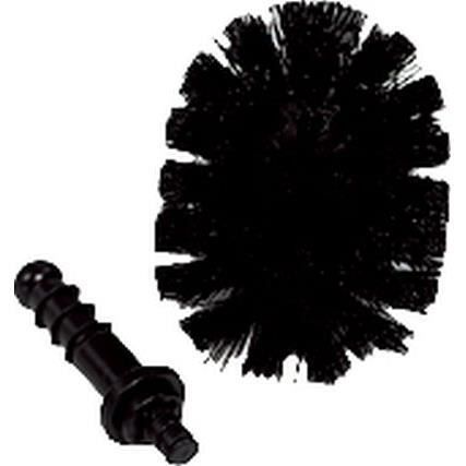 WENKO Tête de Brosse WC noire de rechange pour porte-brosse WC avec adaptateur Polypropylène Ø 75 cm noir
