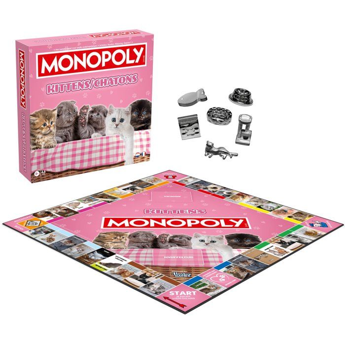 WINNING MOVES Monopoly - Chatons - Jeu De Soci&eacute;t&eacute; - 2 A 6 Joueurs - Des 8 Ans