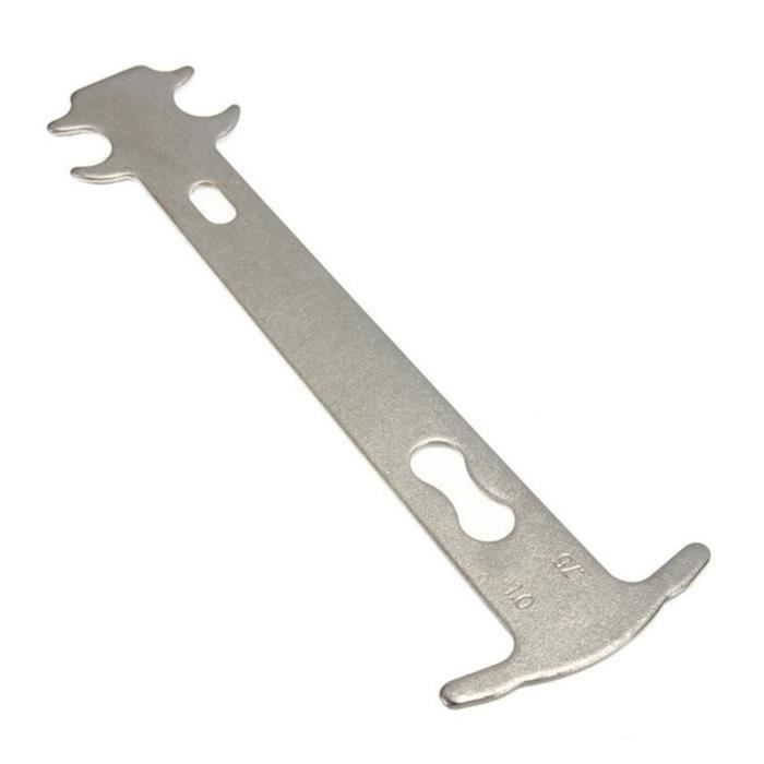 Jauge D'usure Chaîne Vélo - Outil Mesure En Alliage Aluminium, 136 Mm, Bleu