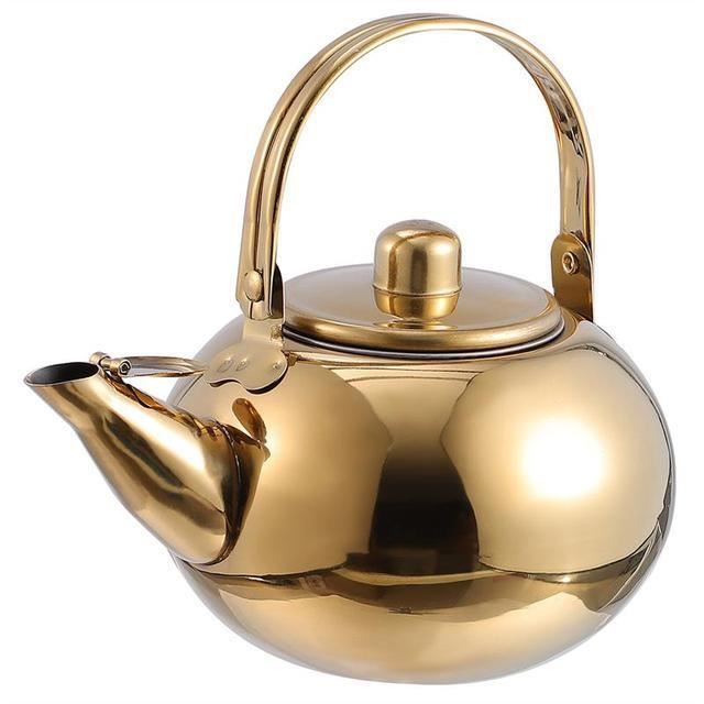 Bouilloire Sifflante Bouilloire pour Cuisinière 1L Cuisinière Thé Bouilloire En Acier Inoxydable Cuisinière Théière Cuisinière À Induction Fond Plat Maison Théière Bouilloires Bouilloire à Flûte Théiè