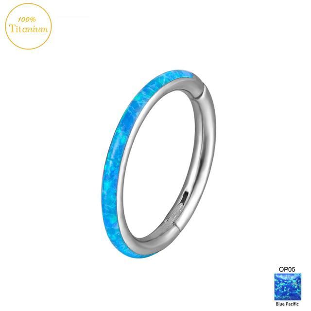 Opale -1 - 1.2x10mm - G23 Boucles'oreilles De Piercing En Titane Pour Femmes, Opale Labret à