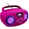 BIGBEN CD61RSUSB Lecteur Radio Cd Portable Usb Rose + Speakers Lumineux-1