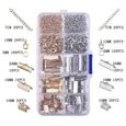 DAMILY® 370 pcs - Kit Alliage fermoir pince de homard, bricolage accessoires fabrication de bijoux fermoir mousqueton crochets-1