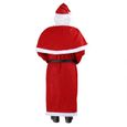 Costume de Père Noël - DEUBA - Ensemble complet 5 pièces avec barbe et ceinture - Adulte Rouge-1