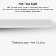 HURRISE Lumière LED pour aquarium LED Fish Tank Light Ultra Mince Haute Luminosité Bouton Interrupteur Durable Aquarium Lampe avec-1