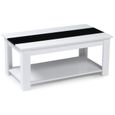 ID MARKET - Table basse contemporaine bois blanc et noir GEORGIA-1