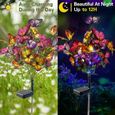 Leytn® 2PCS Lampe Solaire Extérieur Papillon Lampe de Jardin Etanche pour Décoration Allée Cour Patio Fête -1