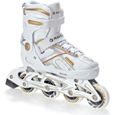 Roller Pulse taille ajustable - RAVEN - Roller - Mixte - Blanc/or-1