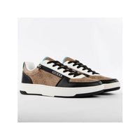 Basket Guess Homme Potenza Classic Logo Triangle Gris Synthétique Noir