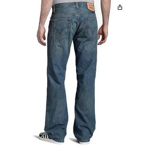Jeans Coupe Droite Taille 38 Via 28 - Taille Réelle 42, Longueur 75 Cm, Coton Bleu, Occasion Très Bon état