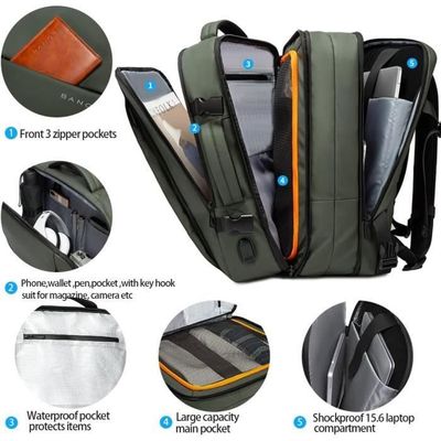 Sac à Dos à Langer Bébé - Grande Capacité 20L - Matelas à Langer Pliable 70x30 Cm - Étui Isotherme Et Port USB - 5