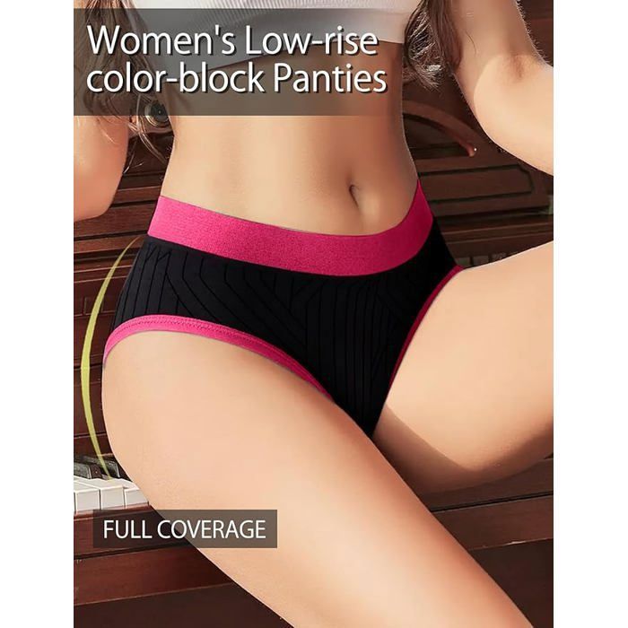 Lot de Culotte Femme Slip,Doux à Mi-Hauteur, Confort, Sport