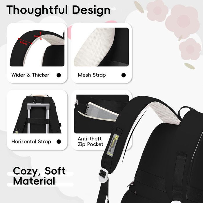 Sac à Dos Anime Demon Slayer - Lot De 2 Avec Trousse - Kamado Tanjiro & Nezuko - Pour école, Voyage Ou Quotidien - 44 Cm