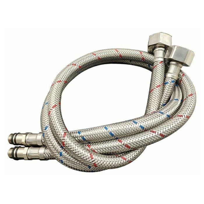Kit De 2 Tuyaux D'arrachement De Robinet En Acier Inoxydable – Outil Portable Pour Salle De Bain Ou Cuisine