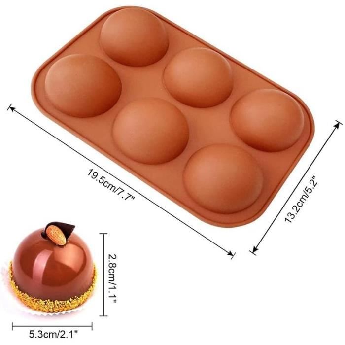 Antiadhésif Moule Moule De Cuisson En Silicone Pour La Cuisson 3D Bakeware  Chocolat Demi Boule Moule Sphère Moule Cupcake[u6398] - Cdiscount Maison