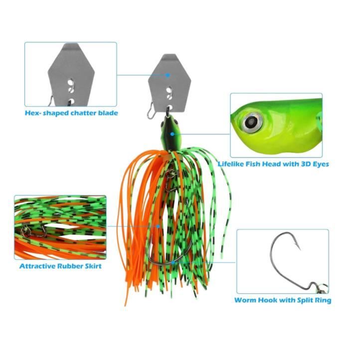Leurre Popper 60g – 14,2 Cm, œil 3D, Hameçon Triple, Bille Sonore, Pour Pêche Sportive