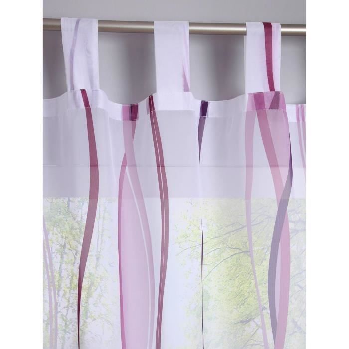 Rideau Voilage Violet – 136 X 233 Cm – Filtre La Lumière, Bon état (occasion)