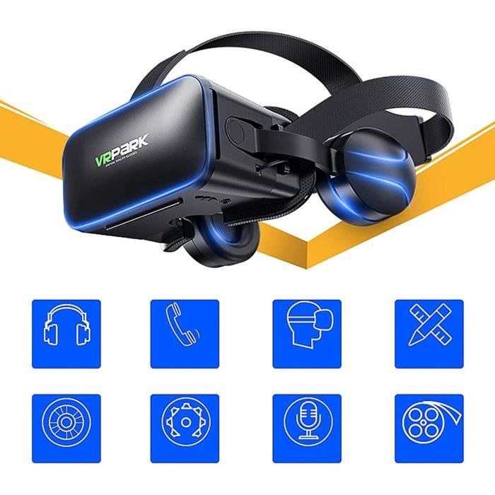 Casque VR compatible avec Android-IOS-PC, casque de réalité virtuelle avec  poignée sans fil, lunettes VR pour jeux immersifs [112] - Cdiscount  Informatique