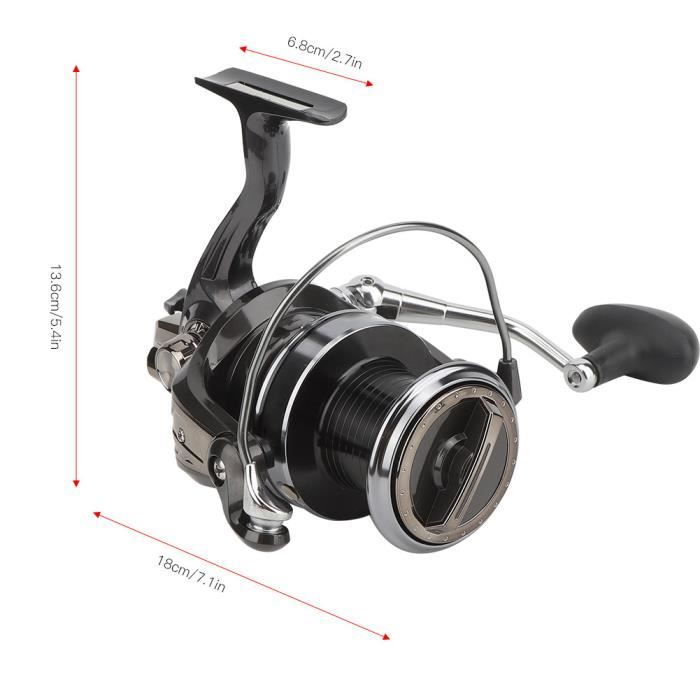 Moulinet De Pêche GX10000 Haute Résistance - Anti Eau De Mer, Lancer Longue Distance, 11+1 Roulements, Parfait Pour Pêche En Mer Et Eau Douce