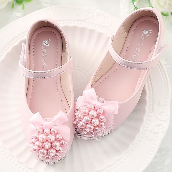 Ballerines Plates Enfant Fille - Marque - Modèle - Rose - Synthétique -  Chaussures de Princesse Rose - Cdiscount Chaussures
