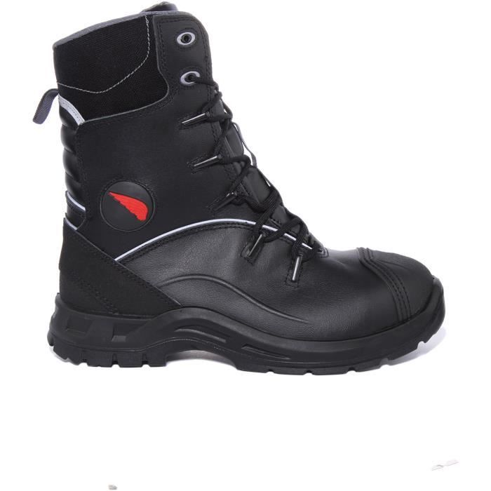 Red Wing 3207 Botte de securite en cuir a lacets avec fermeture eclair laterale pour hommes en noir Noir 43 Noir Cdiscount Pret a Porter