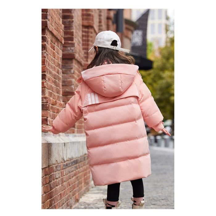 WUHE Doudoune Enfant Enfants Hiver Doudoune Manteau À Capuchon Chaud  Étanche Tops Léger sur Mesure Tenue en Tenue d'hiver Épais Doudounes (Color  : Pink, Taille : 160) : : Mode