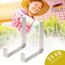 SUPPORT JARDINIERE BALCON Paravento 1 paire en blanc de 4smile Made in Germany ǀ crochets de fixation murale pour bac à fleur ǀ porte jardinière pour les bacs à 15cm de largeur ǀ non réglable 