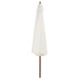 Parasol MAD avec mât en bois 350 cm - Blanc sable-2