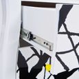 Commode coiffeuse rangement Alisha noir blanc Bois - INTERLINK - Contemporain - 3 tiroirs - 94x43,2x76,8 cm-2
