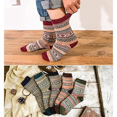 Airabc Lot de 5 paires de chaussettes thermiques pour femme Airabc Lot de 5 paires de chaussettes thermiques pour femme