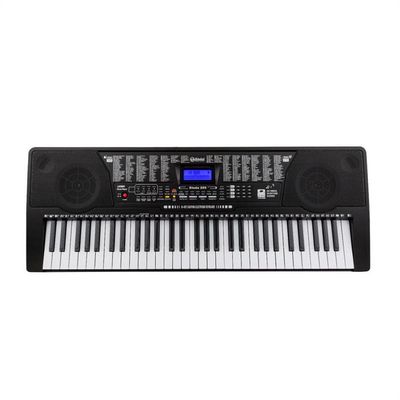 Schubert Etude 61 MK II Clavier numérique - Clavier à touches, 61 touches, Fonction apprentissage et enregistrement, 50 morceaux démo, 300 sons/rythmes, Secteur et batterie, avec pupitre, blanc