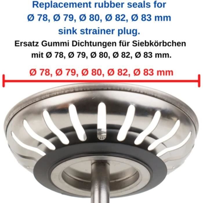 Assortiment de joints pour bonde lavabo/évier Wirquin