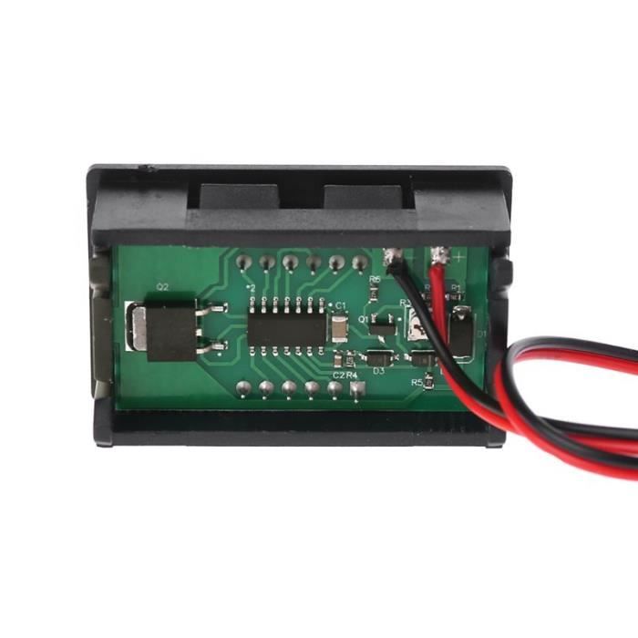 Mini voltmètre numérique 5-120V DC, panneau d'affichage LED, 2